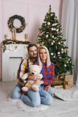 Couple in love celebrating New Years Eve