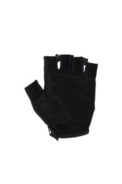 Beyaz arka planda izole edilmiş bisiklet, bisiklet veya spor için siyah ve gri renkli parmaksız eldiven