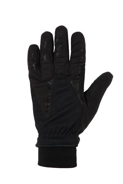 白い背景に隔離されたサイクリング サイクリング フィットネスのための黒い手袋 — ストック写真
