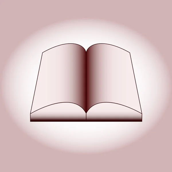 Otevřená kniha, na elipsoidu světlé pozadí, vše v zářivě hnědé odstíny — Stock fotografie
