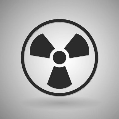 Vektör toksik simgesi. Radyoaktif işareti