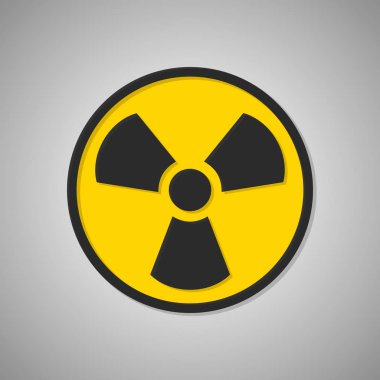 Toksik simgesi. Radyoaktif işareti. Radyasyon.