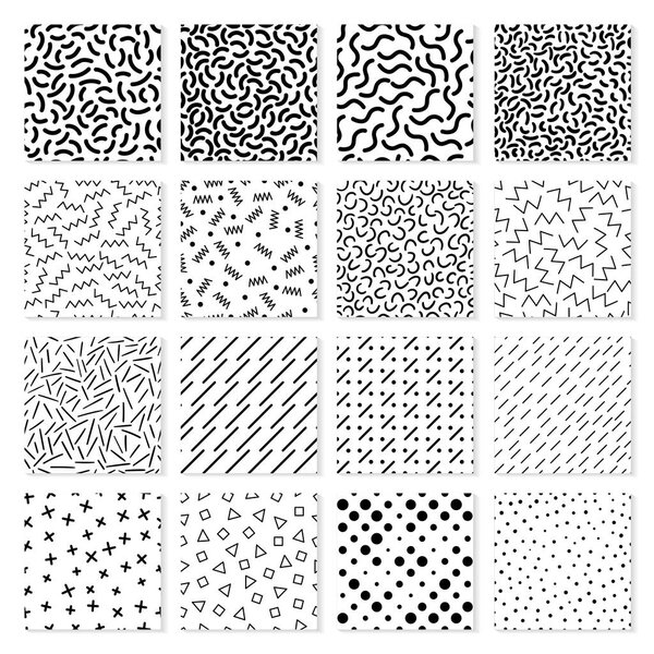 Большая коллекция абстрактной бесшовной картины Мемфиса
