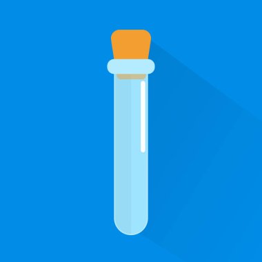 Boş uzun gölge ile tüp