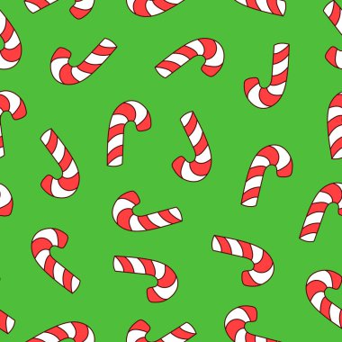 Noel lolipop ile Seamless modeli. Vektör doku duvar kağıdı veya pape kaydırma