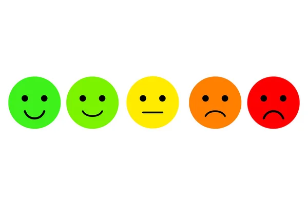 Emojis. Emoticons Vektorsymbol. Bewertung für Web oder App — Stockvektor