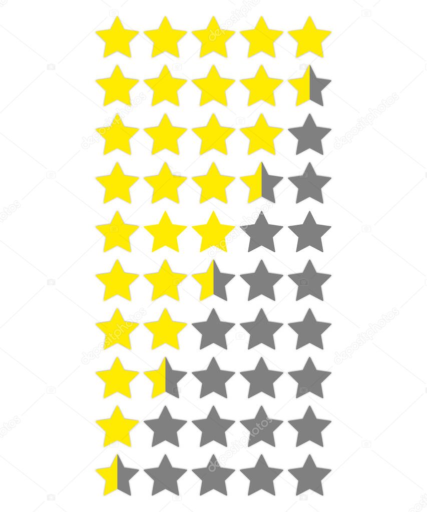 Star rate. Vector icon on white background
