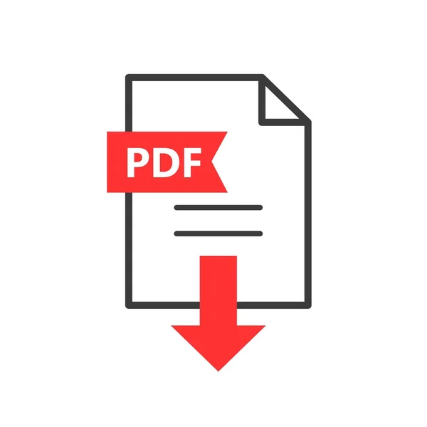 Icono del vector PDF. Descargar archivo — Archivo Imágenes Vectoriales