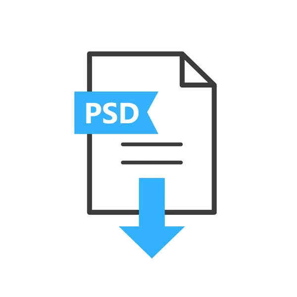 Psd-Vektorsymbol. Datei herunterladen — Stockvektor