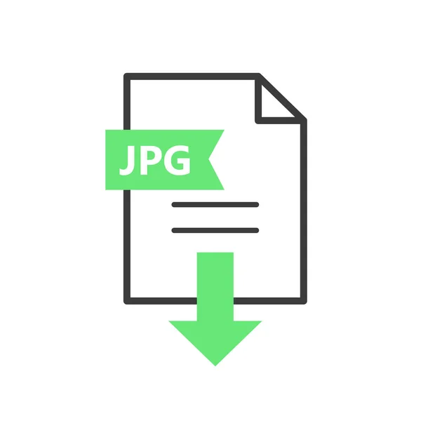 Jpg-Vektorsymbol. Datei herunterladen — Stockvektor