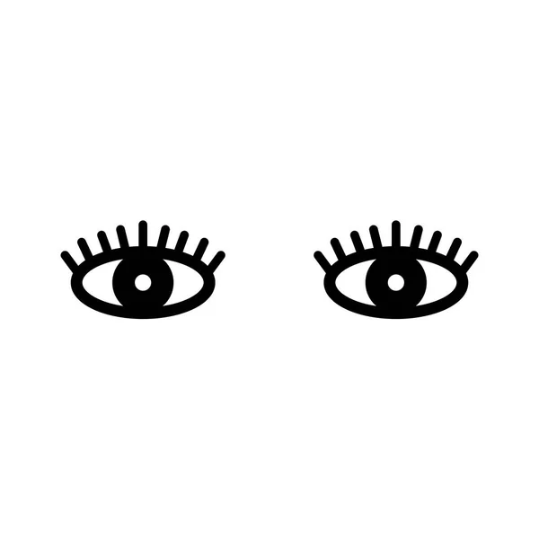 Wimpers. Open oog. Pictogram voor web. Vectorillustratie — Stockvector