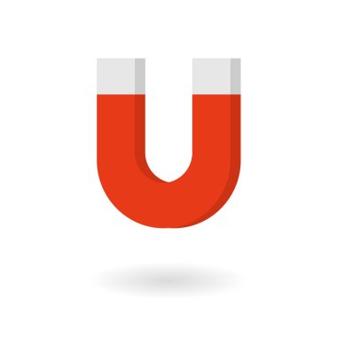 Vektör mıknatıs 3d tarzı. Manyetizma