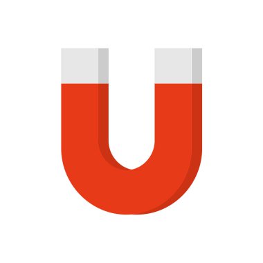 Vektör mıknatıs 3d tarzı. Manyetizma. Cazibe