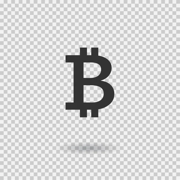 Bitcoin 서명 아이콘입니다. Crytocurrency입니다. Blockchain입니다. 디지털 curency입니다. 웹 또는 응용 프로그램에 대 한 벡터 버튼 — 스톡 벡터