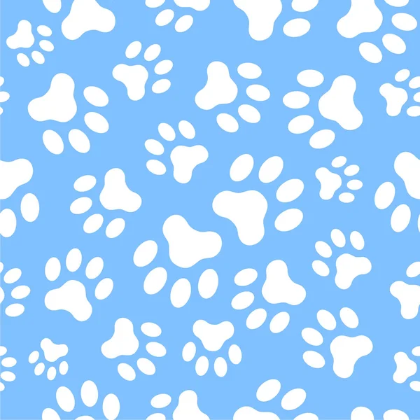 Sömlös vektor mönster av hund tass spår. Pawprints. Djurs fotavtryck Royaltyfria illustrationer