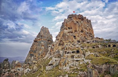 Uçhisar Kalesi Kapadokya, Orta Anadolu, Turkey
