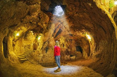 Derinkuyu cave  underground city, Cappadocia , Turkey clipart