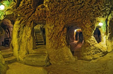 Derinkuyu cave  underground city, Cappadocia , Turkey  clipart