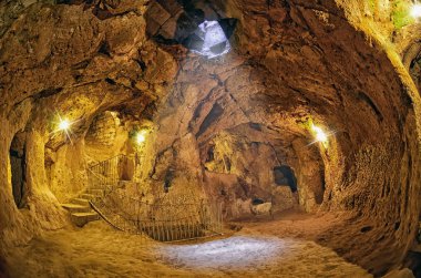 Derinkuyu cave  underground city, Cappadocia , Turkey  clipart