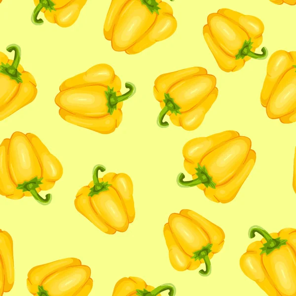 Ilustração vetorial de fundo sem costura colorido abstrato feito de pimentas amarelas —  Vetores de Stock