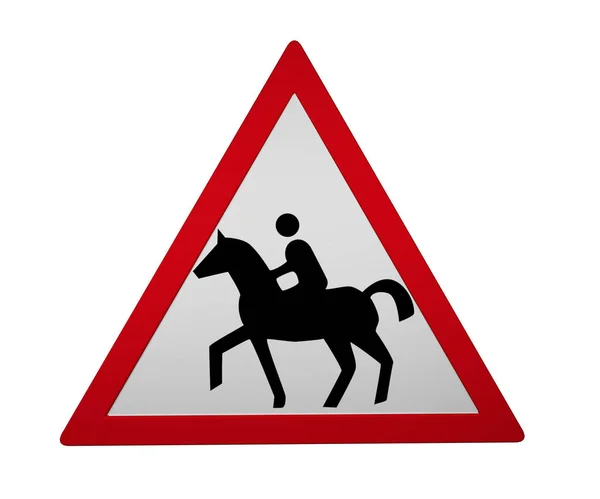 A forgalom jel: lovas — Stock Fotó