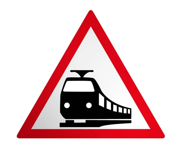 Niemiecki znak: przejazd kolejowy — Zdjęcie stockowe