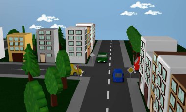 Şehir?? Alman yol işareti öncelik yol ve doğru o ile bir manzara