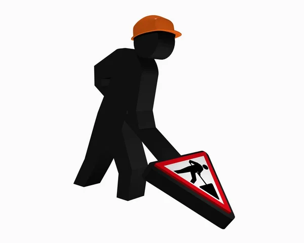 Будівельний майданчик чоловіків з безпечним шоломом і будівельним майданчиком — стокове фото