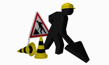 İnşaat sitesi erkek destek ve operasyonel s için kılavuz ile