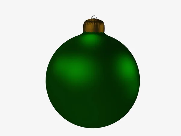 白で隔離緑の金属クリスマス安物の宝石 — ストック写真