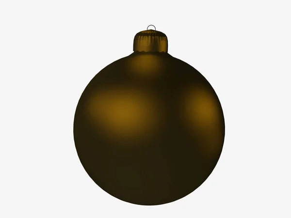 金色の金属のクリスマス飾りは、白で隔離 — ストック写真