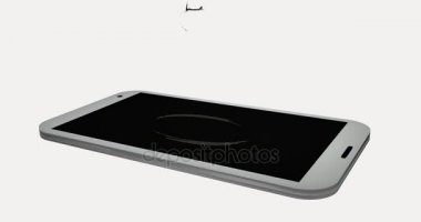 Bir cep telefonu ekran içine su akar.