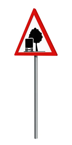 독일 교통 표지: 부족 한 계기, 흰색 절연 — 스톡 사진