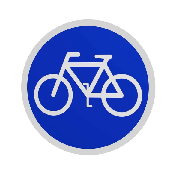 Немецкий дорожный знак (специальные маршруты): велосипедная дорожка , — стоковое фото