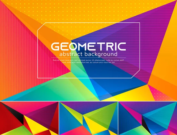 Färgglada Vektor Geometrisk Abstrakt Bakgrund Gäller För Webbbakgrund Designelement Väggaffisch — Stock vektor