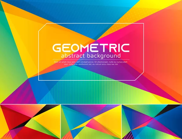 Kleurrijke Vector Geometrische Abstracte Achtergrond Toepasbaar Web Achtergrond Design Element — Stockvector