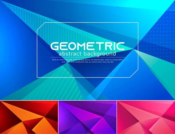 Colorful Vector Geometric Abstract Background Applicable Web Background Design Element — Stock Vector