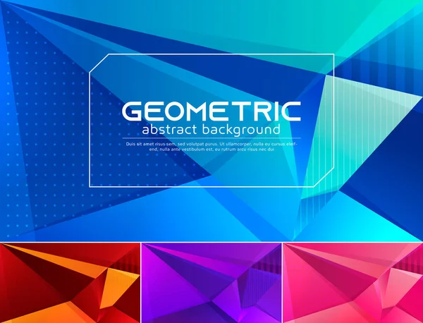 Colorful Vector Geometric Abstract Background Applicable Web Background Design Element — Stock Vector