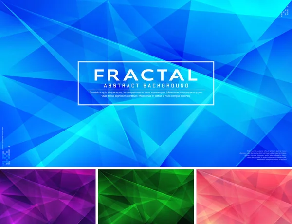 Moderní Fraktální Abstraktní Pozadí Nízké Poly Fraktální Vektorové Pozadí Série — Stockový vektor