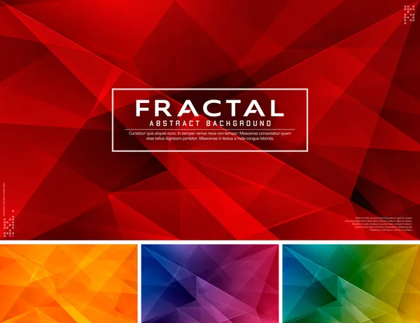 현대의 프랙탈적 추상적 포스트잇 프랙탈 시리즈 포스터 페이지 미디어 요소에 — 스톡 벡터