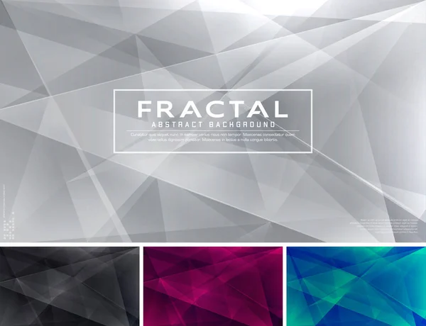 Moderne Fractal Abstracte Achtergrond Lage Poly Fractal Vector Achtergrond Serie — Stockvector