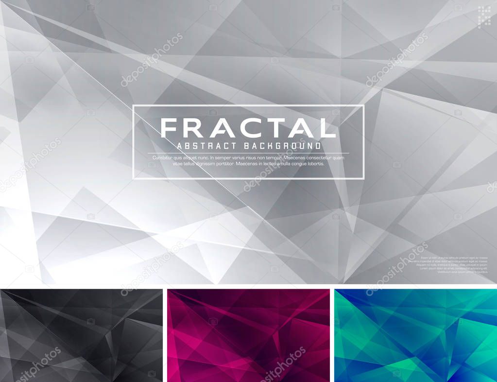 Modern fractal abstract background. Low poly and fractal vector background series, applicable for web background, design element ,wall poster, landing page, wall paper, and social media element