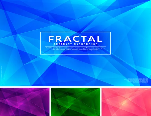 Modern Fractal Abstract Background Low Poly Fractal Vector Background Series Vector Graphics