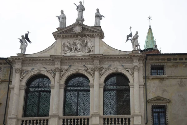 Igreja San Vincenzo Piazza Dei Signori Vicenza Itália Local Histórico — Fotografia de Stock