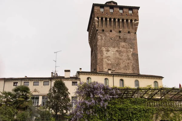 Torrione Porta Castello Vicenza Veneto Italië Het Historische Centrum Van — Stockfoto