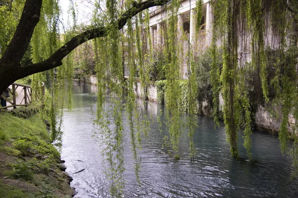 Ποταμός Seriola Στους Δημόσιους Κήπους Salvi Vicenza Ιταλία Από 1556 — Φωτογραφία Αρχείου