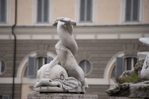 Фонтана Дель Неттуно Fontana Del Nettuno Называемая Фонтана Кальдерари Fontana — стоковое фото