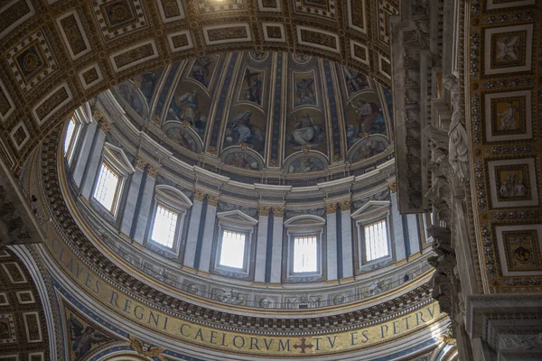 Θόλος Της Βασιλικής Του Αγίου Πέτρου Βατικανό Ρώμη Σχεδιασμένη Από — Φωτογραφία Αρχείου