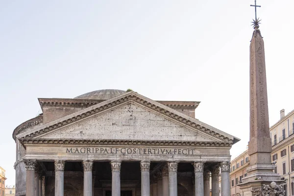 Pantheon Épület Ókori Róma Épült Mint Egy Templom Szentelt Minden — Stock Fotó