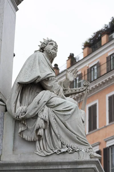 Rei David Tadolini Coluna Imaculada Conceição Piazza Mignanelli Roma Itália — Fotografia de Stock